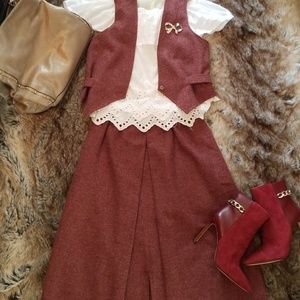 Vintage skirt and vest suit